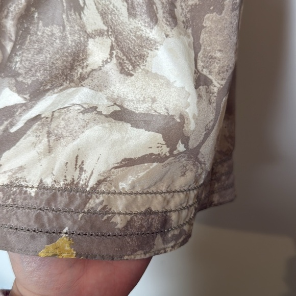 Banana Republic Womens Y2K Vintage 100% Silk Brown Cream Floral Strapless Top 10 - Picture 6 of 14